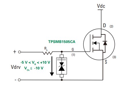 應用電路圖 - Littelfuse TPSMB非對稱式TVS二極體